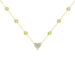 Elegant 10K Yellow Gold 0.20CT Round Diamond Heart Necklace For Women