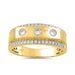 MEN'S RING 0.50CT ROUND DIAMOND 14K YELLOW GOLD