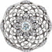 Ladies Natural Diamond Cage Pendant — Platinum