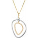 Ladies Natural Diamond Open Silhouette Necklace (I1, G-H) — Sterling Silver & 14K Yellow Gold