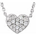 Ladies Natural Diamond Heart Necklace (I1, H-I) — Sterling Silver