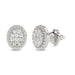 Sterling Silver Ladies 0.20CT Round Diamond Cluster Fashion Earrings