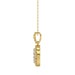 LADIES PENDANT WITH CHAIN 0.10CT ROUND DIAMOND 14K YELLOW GOLD