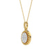 LADIES PENDANT WITH CHAIN 0.10CT ROUND DIAMOND 14K YELLOW GOLD