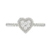 Ladies 0.10Ct Round Diamond Halo Heart Ring Sterling Silver Stylish Women�S Engagement & Promise Ring