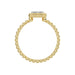 Ladies Halo Ring 0.10Ct Heart Shape Round Diamond 10K Yellow Gold