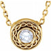 Ladies Natural Diamond Slide Necklace (I1, G-H) — 14K Yellow Gold