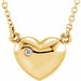 Ladies Natural Diamond Heart Necklace (I1, G-H) — 14K Yellow Gold