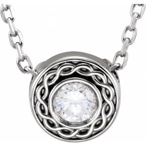 Ladies Natural Diamond Slide Necklace (I1, G-H) — Platinum