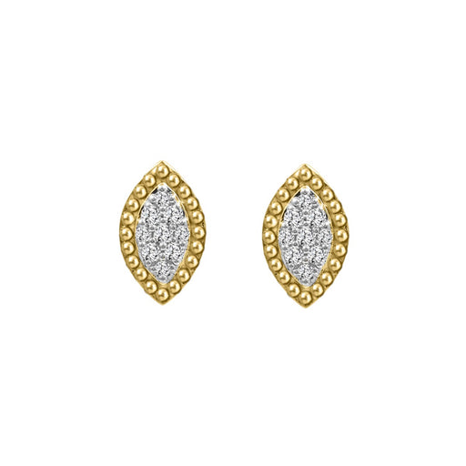 10K Yellow Gold 0.20CT Diamond Halo Fashion Earrings Round Diamond Women�S Earrings