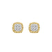 LADIES EARRINGS 0.20CT ROUND DIAMOND 14K YELLOW GOLD