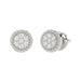 LADIES EARRINGS 0.20CT ROUND DIAMOND 14K WHITE GOLD