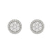 LADIES EARRINGS 0.20CT ROUND DIAMOND 14K WHITE GOLD