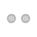 LADIES EARRINGS 0.20CT ROUND DIAMOND 14K WHITE GOLD