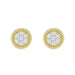 LADIES EARRINGS 0.20CT ROUND DIAMOND 14K YELLOW GOLD