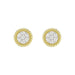 LADIES EARRINGS 0.20CT ROUND DIAMOND 14K YELLOW GOLD