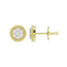 LADIES EARRINGS 0.20CT ROUND DIAMOND 14K YELLOW GOLD