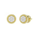 LADIES EARRINGS 0.20CT ROUND DIAMOND 14K YELLOW GOLD