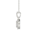 LADIES PENDANT WITH CHAIN 0.10CT ROUND DIAMOND 14K WHITE GOLD