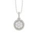 LADIES PENDANT WITH CHAIN 0.10CT ROUND DIAMOND 14K WHITE GOLD