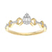 Ladies 0.15Ct Diamond Teardrop Halo Promise Ring � Baguette & Round Cut Diamonds In 10K Yellow Gold