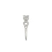 LADIES RING 0.15CT ROUND DIAMOND 14K WHITE GOLD