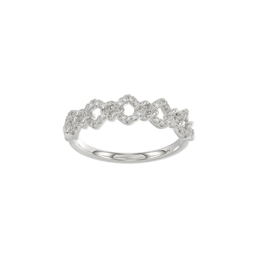 LADIES RING 0.15CT ROUND DIAMOND 14K WHITE GOLD