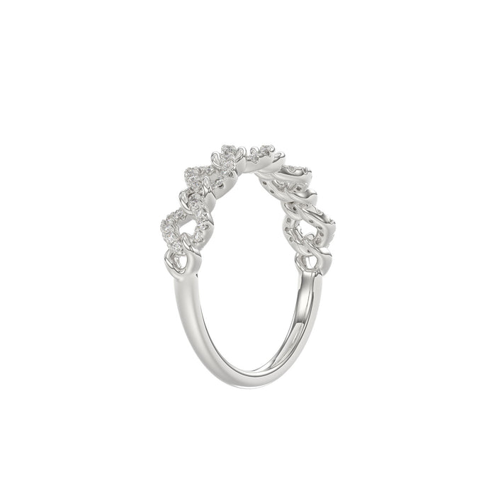 LADIES RING 0.15CT ROUND DIAMOND 14K WHITE GOLD