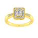 LADIES RING 0.25CT ROUND/BAGUETTE DIAMOND 14K YELLOW GOLD