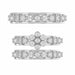 LADIES TRIO RING 1.30CT ROUND DIAMOND 10K WHITE GOLD