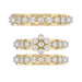 LADIES TRIO RING 1.30CT ROUND DIAMOND 10K YELLOW GOLD