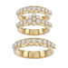 LADIES TRIO RING 1.30CT ROUND DIAMOND 10K YELLOW GOLD