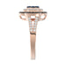 Elegant 14K Rose Gold Ladies Ring Crafted With Fancy Dark Brown And Blue Diamonds Totaling 0.75 Ct. Perfect Luxury Jewelry Gift For Her.