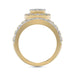 LADIES RING 2.00CT ROUND DIAMOND 10K YELLOW GOLD