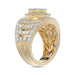 LADIES RING 2.00CT ROUND DIAMOND 10K YELLOW GOLD