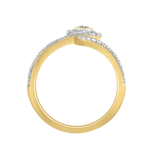 LADIES RING 0.33CT ROUND DIAMOND 14K YELLOW GOLD