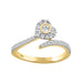 LADIES RING 0.33CT ROUND DIAMOND 14K YELLOW GOLD