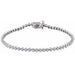Ladies Natural Diamond Line Bracelet (I1, H+) — 14K White Gold