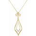 Ladies Natural Diamond Fleur-de-Lis Necklace (I1, G-H) — 14K Yellow Gold