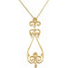 Ladies Natural Diamond Fleur-de-Lis Necklace (I1, G-H) — 14K Yellow Gold