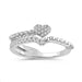 LADIES RING 0.16CT ROUND DIAMOND 10K WHITE GOLD