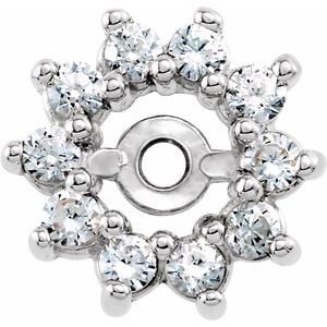 Ladies Diamond Earring Jackets — 14K White Gold
