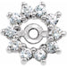 Ladies Diamond Earring Jackets — 14K White Gold