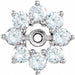 Ladies Natural Diamond Earring Jackets — 14K White Gold