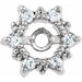 Ladies Natural Diamond Earring Jackets — 14K White Gold