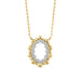 LADIES NECKLACE 0.16CT ROUND DIAMOND 10K YELLOW GOLD
