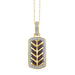 MEN'S CHARM PENDANT 0.75CT ROUND DIAMOND 10K YELLOW GOLD