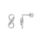 Sterling Silver Ladies 0.16CT Round Diamond Tangled Infinity Fashion Earring