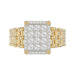 LADIES RING 1.00CT ROUND DIAMOND 10K YELLOW GOLD
