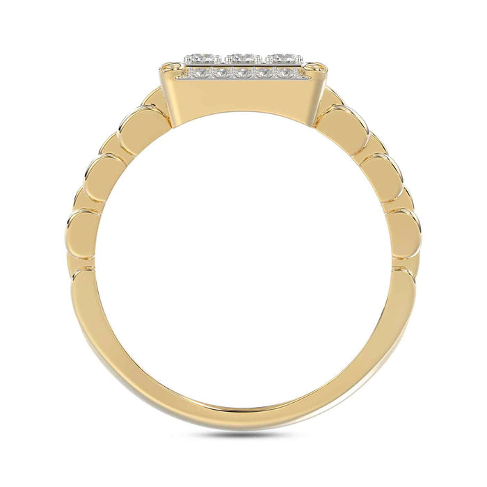LADIES RING 1.00CT ROUND DIAMOND 10K YELLOW GOLD